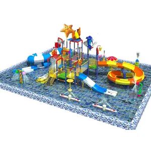 큰 수영장 유리 섬유 플라스틱 어린이 워터 파크 슬라이드 아이들을위한 물 놀이 장비
