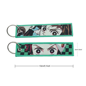 Fabricant nouveau 5000 broderie porte-clés Gril mignon Anime démon tueur porte-clés moto voiture brodé porte-clés - Product Image 6