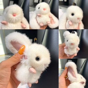 Porte-clés Lapin de Pâques en Peluche Luxueux et Moelleux, Jouet Lapin, Breloque pour Sac à Main ou Sac à Dos pour Fille, Pendentif Poupée Douce avec Pompon, Cadeau - Product Image 2