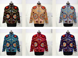 Fournisseur de vestes bohèmes en velours brodé à motifs floraux, fournisseur de vêtements ethniques, grossiste de vêtements de mode, fournisseur de vêtements de boutique - Product Image 6