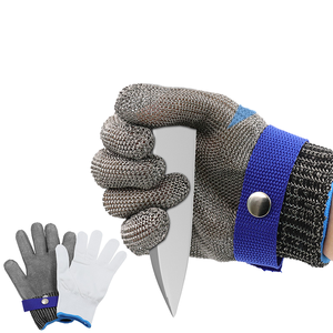Gants d'abattage de <span class=keywords><strong>cuisine</strong></span> tricotés en acier <span class=keywords><strong>anti</strong></span>-<span class=keywords><strong>coupure</strong></span> de niveau 9 haute performance - Product Image 2