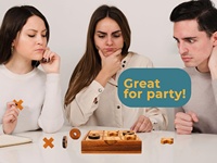 Jeu de Tic Tac Toe en Bois XO pour Table Basse Intérieure – Décoration de Salon et de Bureau, Cadeau pour Toutes les Occasions