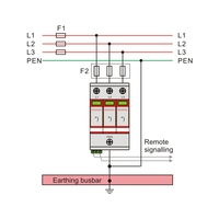 Dispositif de protection contre les surtensions AC 20kA 40kA Type 2 3 P 3 phases 380V avec certifications KEMA