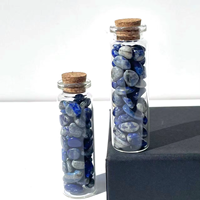 Bouteille de dérive naturelle de 7cm en gros, pierre de guérison, éclats de cristal, bouteille de souhaits fabriquée à partir d'autres cristaux