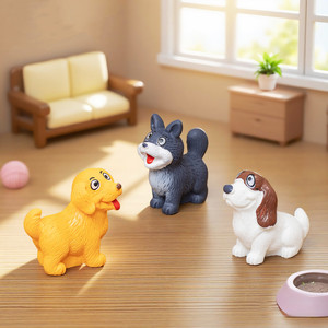 Figurine miniature réaliste et mignonne de chiot <span class=keywords><strong>Golden</strong></span> <span class=keywords><strong>Retriever</strong></span> Corgi en résine peinte à la main pour Halloween, décoration de maison DIY sur le thème de la féerie - Product Image 4