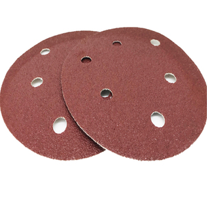 125mm 5 Pouces 6 trou rouge abrasif papier support <span class=keywords><strong>ponçage</strong></span> disque à polir le bois et le métal <span class=keywords><strong>pierre</strong></span> - Product Image 3