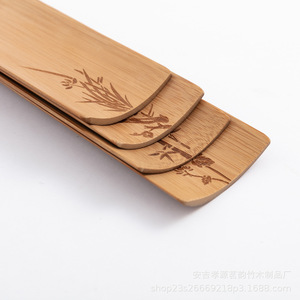Juego de Cucharas de Té de Bambú Talladas a Mano con Diseño de Flor de Ciruelo, Orquídea y Crisantemo, Accesorios para la Ceremonia del Té - Product Image 2
