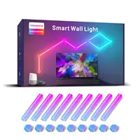 Panneau LED Mural avec Télécommande,Intelligent Lumières Hexagonales  Contrôle Tactile RGB Lampe Gaming Veilleuses DIY Géométrie Module  d'épissurage