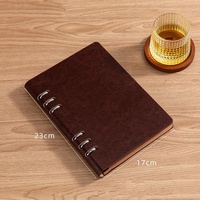 Carnets de notes professionnels en cuir PU à 6 anneaux, format A5/B5/A4, avec logo personnalisé, 200 pages intérieures personnalisées en papier 80 g/m², vente en gros
