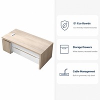 Ensemble de chaise de bureau exécutive et armoire, surface anti-rayures, mobilier de bureau moderne en bois imperméable, vente en gros directe d'usine