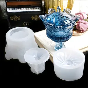 DM579 Crystal Crown Storage Box Molde De Silicone Para Resina Epoxica Display Gift Box Container Silicone Molds For Resin Art