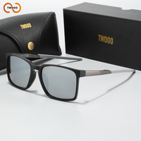 TWOOO T1744 Nouvelle Arrivée Lunettes de Soleil Carrées Polarisées Bicolores Style Sport Tendance Vente en Gros Usine de Lunettes de Soleil Transfrontalières