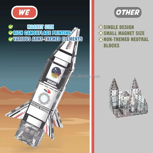 Blocchi Magnetici Personalizzabili per Bambini, Set da Viaggio Portatile per Costruzioni Spaziali, Piastrelle Magnetiche per Bambini - Product Image 4