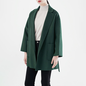 Automne hiver <span class=keywords><strong>mi</strong></span>-<span class=keywords><strong>long</strong></span> col queue 100% laine cachemire Double face femmes <span class=keywords><strong>manteau</strong></span> - Product Image 5