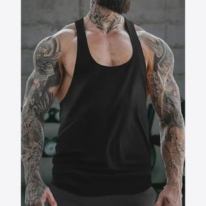 Camiseta Deportiva Personalizada al por Mayor, Talla Grande, Transpirable, Cómoda, de Algodón, para Hombre, para Gimnasio, con Espalda Cruzada en Y - Product Image 2
