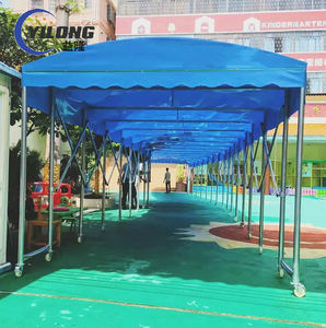 โครงสร้างเหล็กชุบสังกะสีคุณภาพสูง ผ้าใบกันสาดแบบพับได้สำหรับจอดรถ - Product Image 6