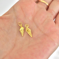 Pendentif en coquille de conque plaqué or 18 carats, breloques tropicales personnalisées pour la navigation océanique, fabrication de bijoux DIY tendance