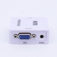 Kotak Konverter HDMI Ke VGA MINI Adaptor HD1080P HDMI2VGA dengan Daya Audio untuk Kotak Konverter Proyektor Xbox DVD PS3