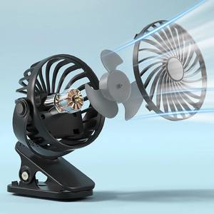 USB Rechargeable <b>Table</b> Fan Clip-on Type Portable <b>Mini</b> Desk Fan 360 Degree Rotation Adjustable Clip-on Fan for Student Dormitory - Product Image 5