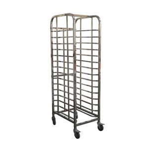 खाद्य सेवा 15-टियर स्टेनलेस स्टील 201 शीट पैन/बन पैन रैक वाणिज्यिक बेकरी ट्रे ट्रॉली - Product Image 6