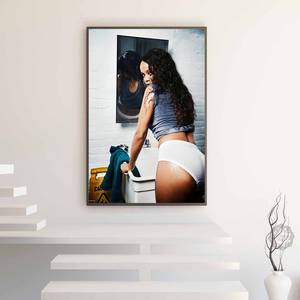 Bắc Âu hip hop CA SĨ rihanna âm nhạc ngôi sao nhạc <span class=keywords><strong>pop</strong></span> vải Áp phích sexy cô gái người yêu nhà phòng bar cafe trang trí nghệ thuật vẽ tranh tường Quà Tặng - Product Image 4