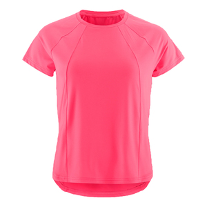 Camiseta de Manga Corta con Cuello Redondo, Estilo Urbano, Ecológica, Transpirable, para Mujer, Bordada, de Algodón Orgánico Sólido - Product Image 1