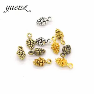 YuenZ 5 colori Mini pigna Charms collana in lega di zinco, gioielli braccialetto orecchino fai da te fatto a mano 13*7mm K01