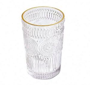 Bicchiere Romantico in Vetro Ambrato Stile Vintage per Tè Bubble Tea e Altri Bevande - Product Image 4