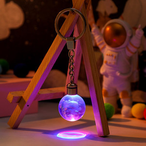Sphère en verre cristal K9 de 30 mm, gravure laser interne personnalisée, lampe torche LED, porte-clés - Product Image 6