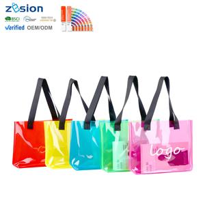 Bolsa de Mano de PVC con Asas, Impresa Personalizada al por Mayor, Transparente, Impermeable, Portátil, con Logotipo para Compras, Empaque, Promoción y Publicidad - Product Image 1