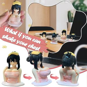 Adornos para sacudir el pecho Shake Girl Car Dashboard Decoraciones Tide Play Doll Bobbleheads Kawaii Sexy Figura de acción - Product Image 4