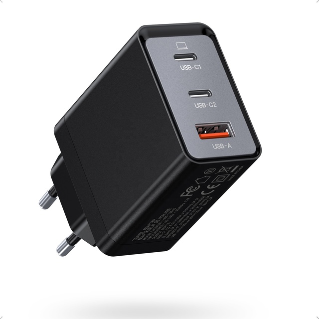 HNT GaN 65W Type C Laptop Charger EU/US/UK Fast Charging 2C1A Cell Phone Wall Charger for Macbook Samgsung Mobile Phone Charger
