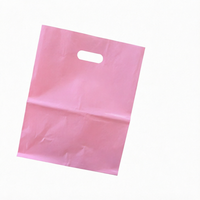 Sac de courses en plastique blanc avec logo personnalisé, imperméable, recyclable, découpé à la forme, avec poignée
