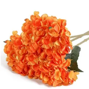 Artificial Silk Hydrangea Flowers Realistic Hydrangea Halloween Fall Flowers Bouquet for Wedding Party Office Home Decor