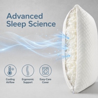Oreiller Ergonomique en Mousse à Mémoire de Forme avec Gel, Coussinets de Lit Déchiquetés à Rebond Lent, Oreillers Orthopédiques pour le Cou, Grande Taille