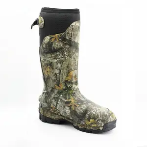 Wholesale Waterproof Camouflage Hiking Boots Men Neoprene Wear-resistant Rubber Hunting Shoes For Men
