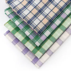 En vente doux coton madras tissu à carreaux lavé 100 coton tissu pour chemises