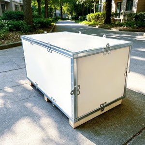 Caja de Madera Desmontable con Correas de Acero, Contrachapada, Libre de Fumigación, Tamaño Personalizable, Caja de Embalaje para Exportación de Equipos - Product Image 3