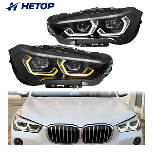 Phares HETOP F48 2016-2019, style Ikon bicolore, éclairage avant amélioré, LED <span class=keywords><strong>X1</strong></span> jaune et blanc, lentille laser, plug and play pour <span class=keywords><strong>BMW</strong></span> - Product Image 1