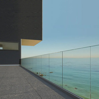 Barrière en verre carrée en aluminium extrudé blanc série DF Cr l 8b pour balustrades de terrasse d'hôtel avec rainures et fentes