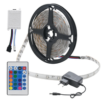 Bande lumineuse LED RGB 2835 54 LED/m avec télécommande, flexible, changeant de couleur, pour la décoration intérieure