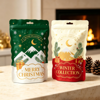 Sac à fermeture éclair en forme de bonhomme de neige mignon, sac de Noël personnalisé pour emballer des collations, des bonbons et des cadeaux pour les fêtes