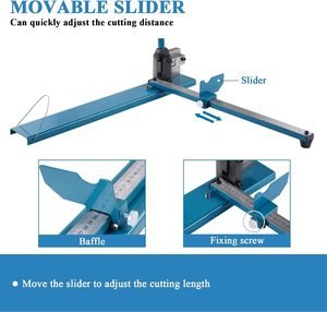 Industrial Aluminium Double Groove Rail Cutter <b>Tool</b> with Dual Scale Measuring Ruler Din Rail Cutter for 35mm Iron Aluminum Rails - Product Image 5