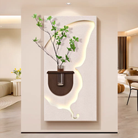 Décoration murale 3D design tendance, procédé de découpe UV, art mural LED, nouvelle tendance, nature morte nordique, arbre artificiel, peinture sur grès