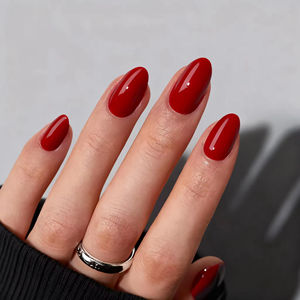 Ongles artificiels en <span class=keywords><strong>gel</strong></span> souple ovales en amande, couvrance totale, réutilisables, à presser, de haute qualité, prêts pour le salon - Product Image 4