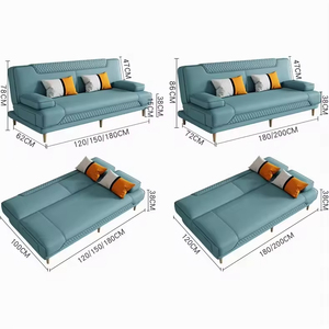 Divano <span class=keywords><strong>Letto</strong></span> Pieghevole in Pelle con Funzione Tiragraffi per Gatti, Semplice e Moderno per Piccoli Appartamenti - Product Image 4