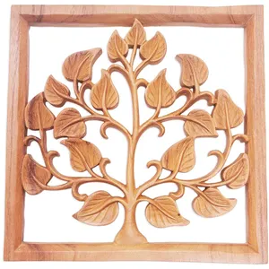 Handmade Wood Relief Panel Wall Sculpture