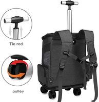 Portable Sac Boîte À Bagages Chien Chat Caisse De Voyage En Plastique Pet Carrier avec Roues pet poussette transport sac à dos pour chien