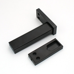 Aluminum Alloy <b>Wardrobe</b> Hanging Rod Square Clothes Rack Black Wall Mount Non Detachable For <b>Wardrobe</b> Cabinet - Product Image 1