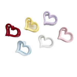 Fermaglio per capelli a forma di macaron con cuore, 6 cm, per donne e ragazze, accessorio per capelli carino e alla moda. - Product Image 2
